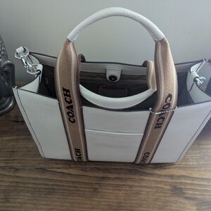 Coach White and Tan Women's Bag